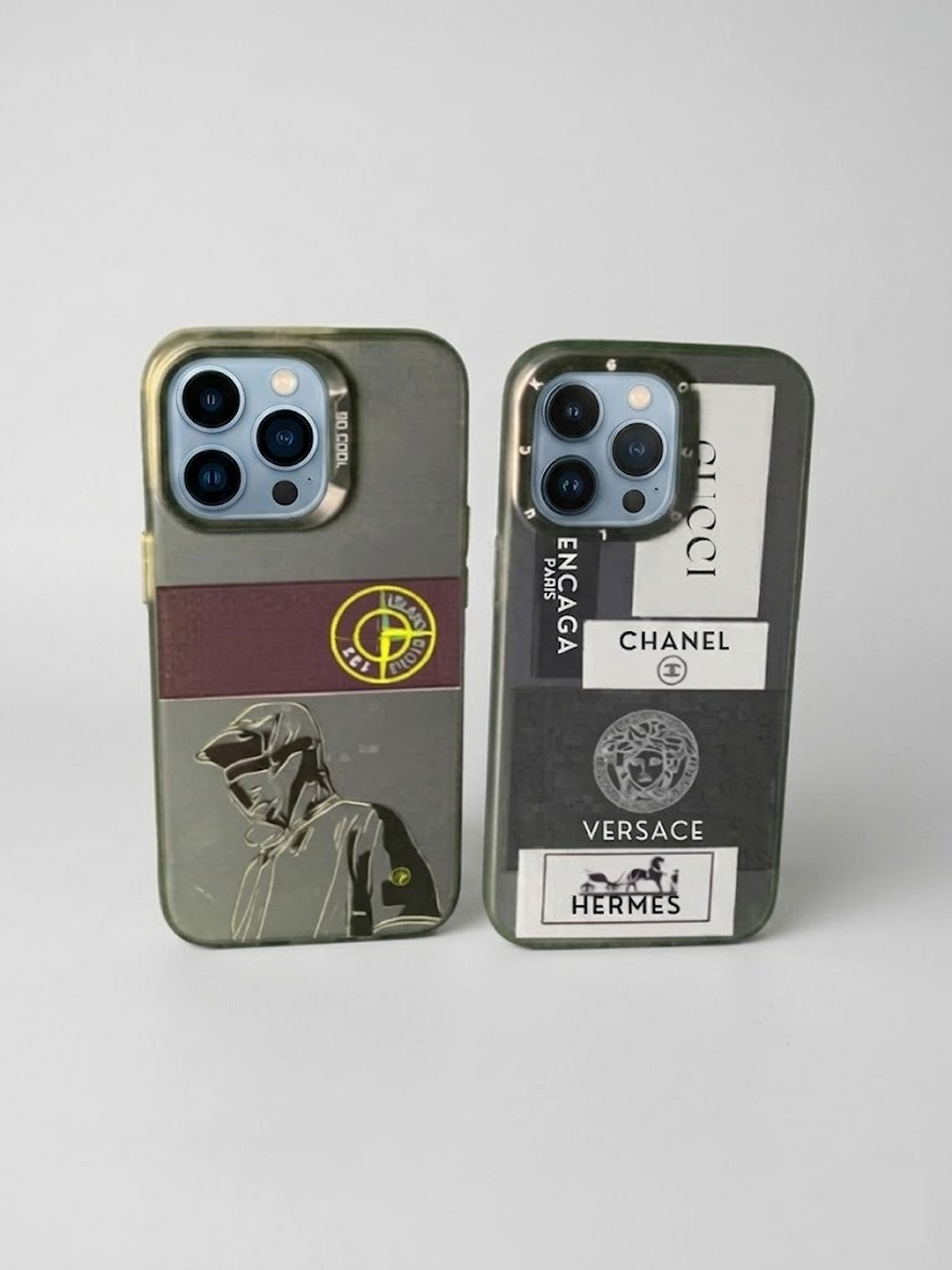 Premium Luxury Fashion Graphic iPhone Case – Stone Island & Multi Brand Edition For iPhone 13 Pro / 14 Pro