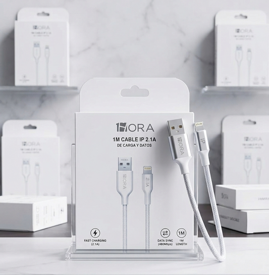 1HORA USB to Lightning Fast Charging Cable (1M, 2.1A)