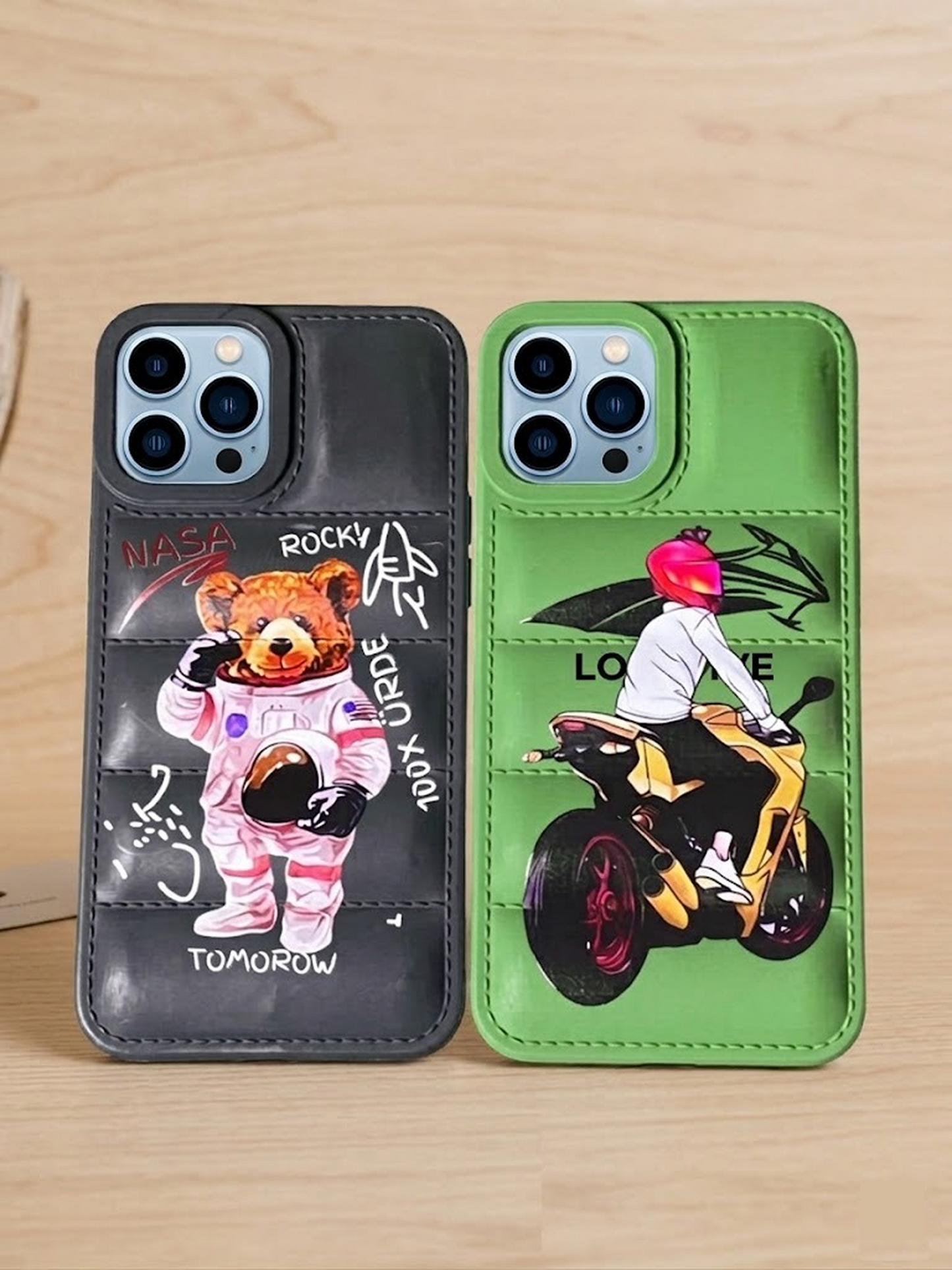 Premium Graphic Puffer Series Protective Case for iPhone