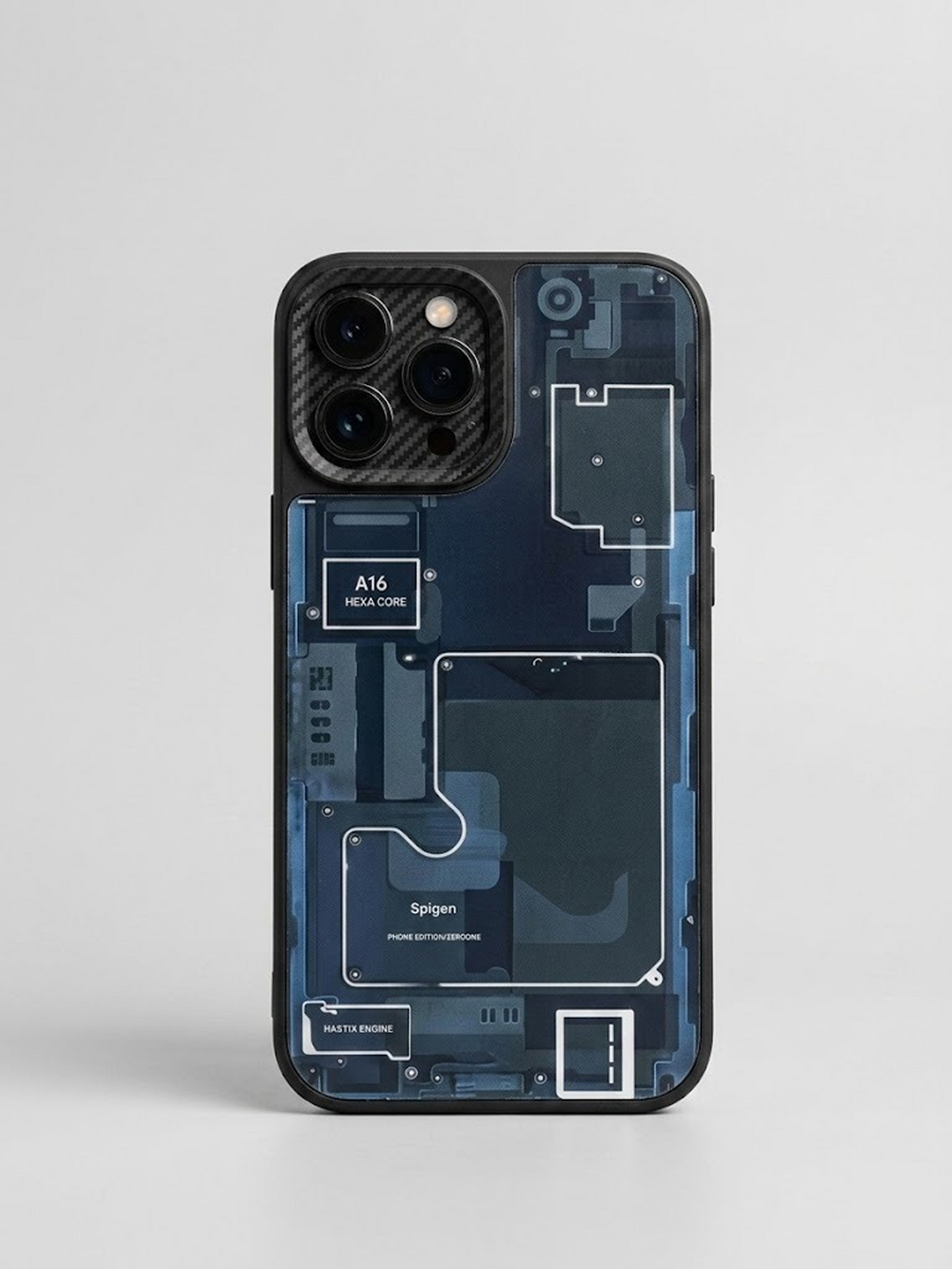 Spigen X-Ray Tech iPhone Case – A16 Hexa Core Internal Circuit Board Design For iPhone 14 Pro / 15 Pro